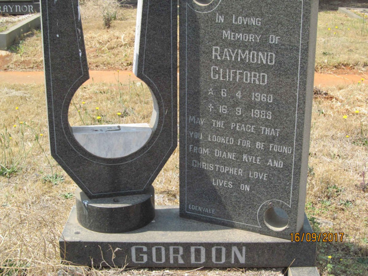 GORDON Raymond Clifford 1960-1988