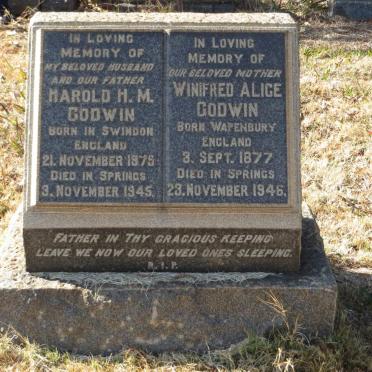 GODWIN Harold H.M. 1879-1945 &amp; Winifred Alice 1877-1946