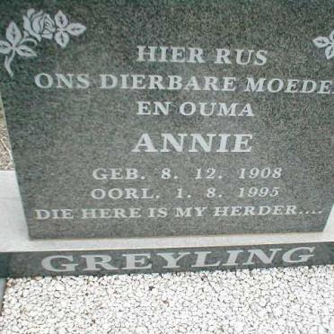 GREYLING Annie 1908-1995