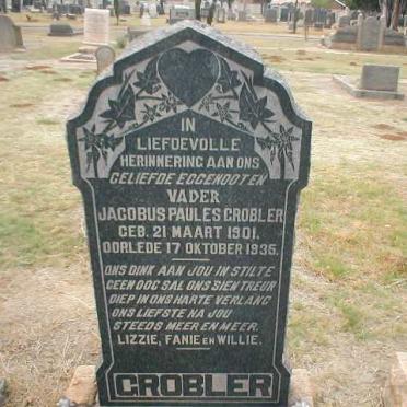 GROBLER Jacobus Paules 1901-1935