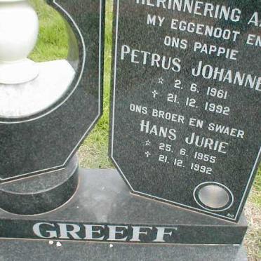 GREEFF Petrus Johannes 1961-1992 :: GREEFF Hans Jurie 1955-1992