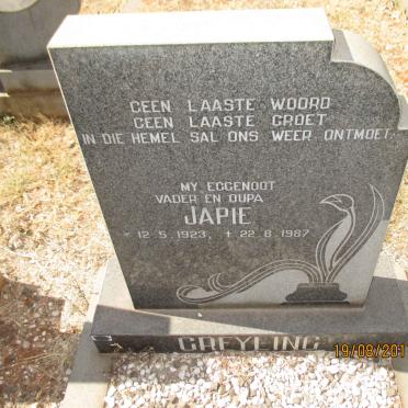 GREYLING Japie 1923-1987