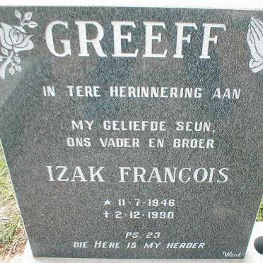 GREEFF Izak Francois 1946-1990