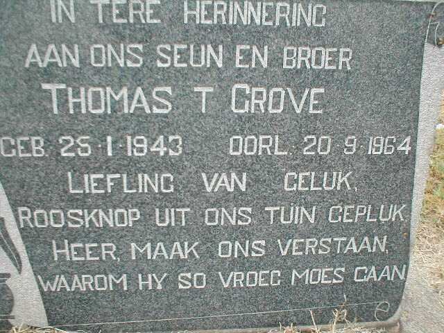 GROVE Thomas T. 1943-1964