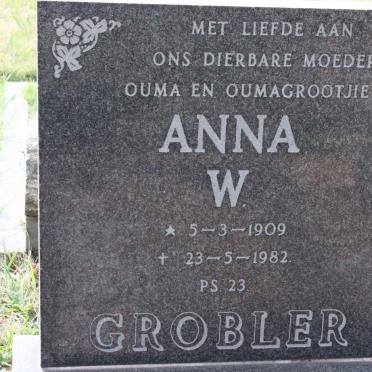GROBLER Anna W. 1909-1982