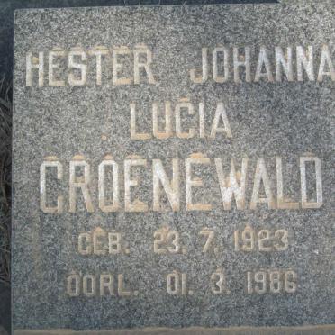 GROENEWALD Hester Johanna Lucia 1923-1986 :: GROENEWALD Christiaan 1953-1955