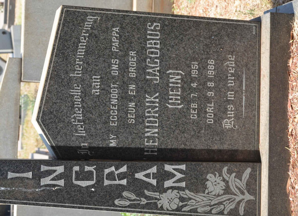 INGRAM Hendrik Jacobus 1951-1986