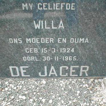 JAGER Willa, de 1924-1965