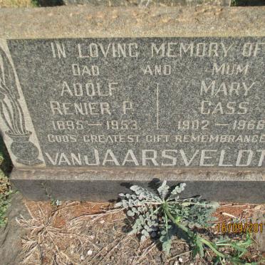 JAARSVELDT Adolf Renier P., van 1895-1953 &amp; Mary Cass 1902-1966