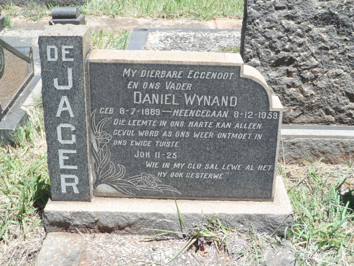 JAGER Daniel Wynand, de 1889-1959