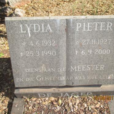 JAGER Pieter, de 1927-2000 &amp; Lydia 1932-1990