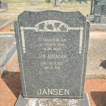 JANSEN Jan Abraham  -1955