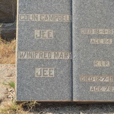 JEE Colin Campbell -1955 &amp; Winifred Mary -1974