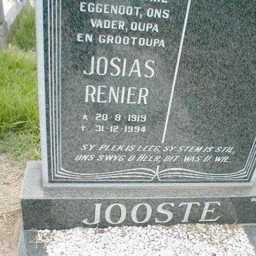 JOOSTE Josias Renier 1919-1994