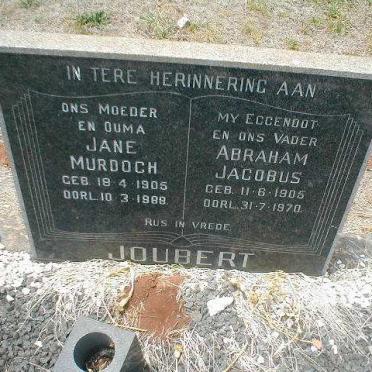 JOUBERT Abraham Jacobus 1905-1970 &amp; Jane MURDOCH 1905-1988