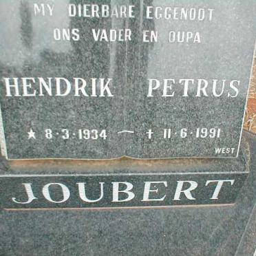 JOUBERT Hendrik Petrus 1934-1991