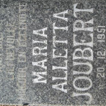 JOUBERT Maria Alletta 1951-1998