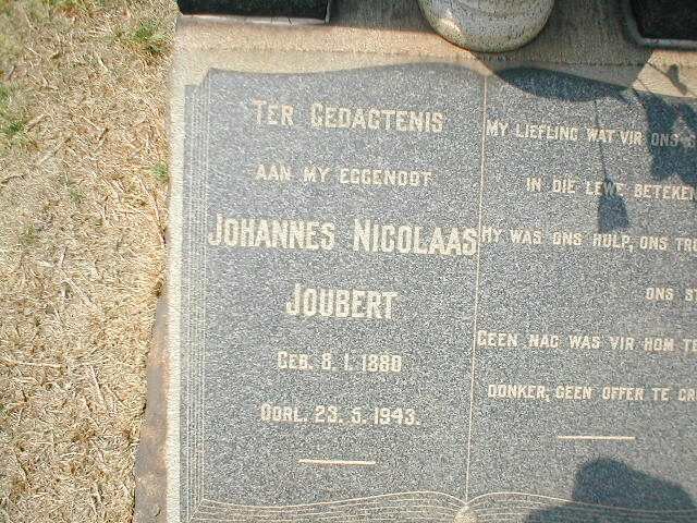 JOUBERT Johannes Nicolaas 1880-1943
