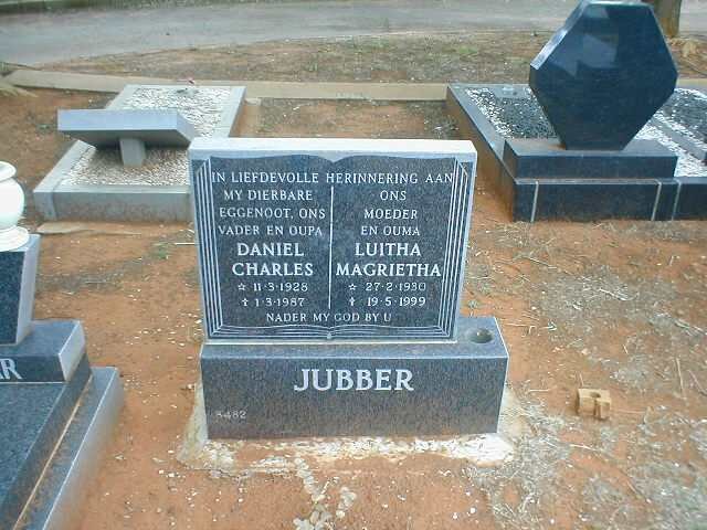 JUBBER Daniel Charles 1928-1987 &amp; Luitha Magrietha 1930-1999