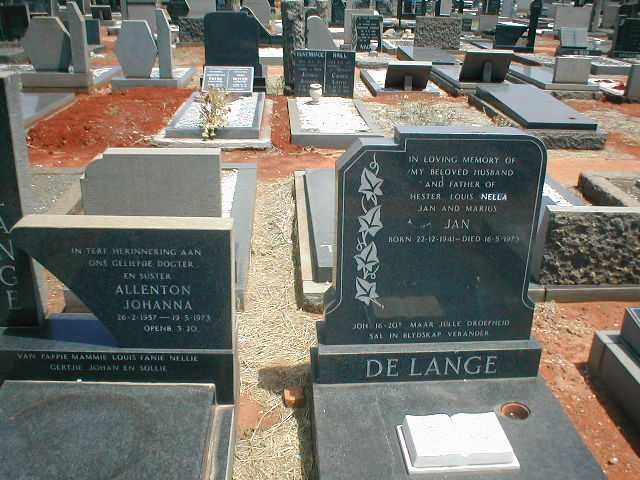 LANGE Jan, de 1941-197? :: DE LANGE Allenton Johanna 1957-1973