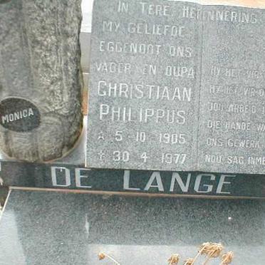 LANGE Christiaan Philippus, de 1905-1977