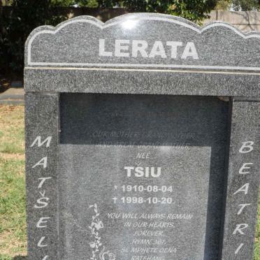 LERATA Matselle Beatrice nee TŠIU 1910-1998