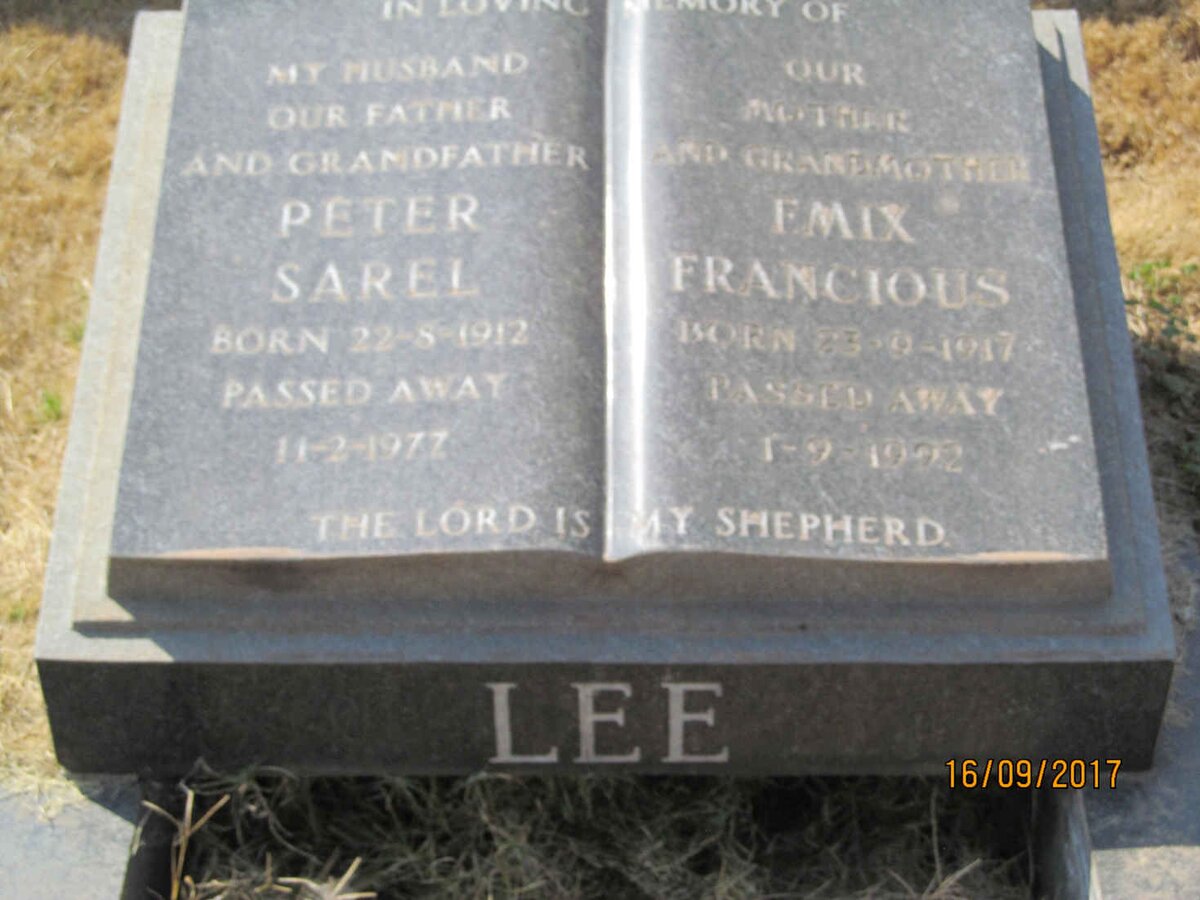 LEE Peter Sarel 1912-1977 &amp; Emix Francious 1917-1992