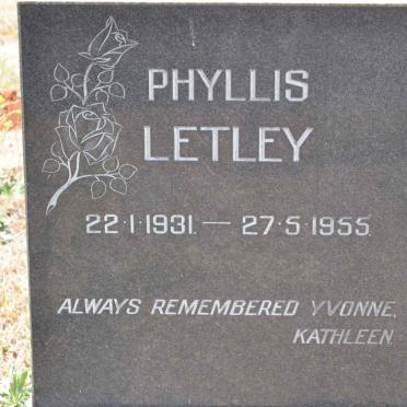 LETLEY Phyllis 1931-1955
