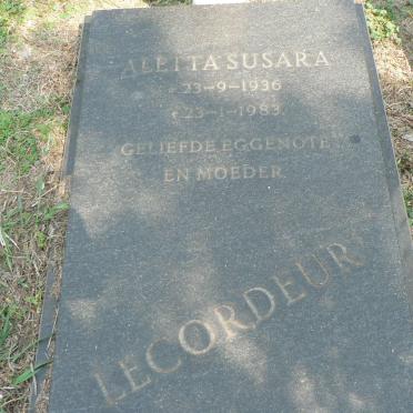 LECORDEUR Aletta Susara 1936-1983