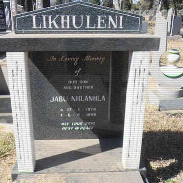 LIKHULENI Jabu Nhlanhla 1976-1998