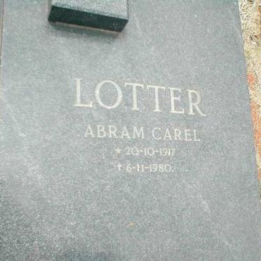 LOTTER Abram Carel 1917-1980