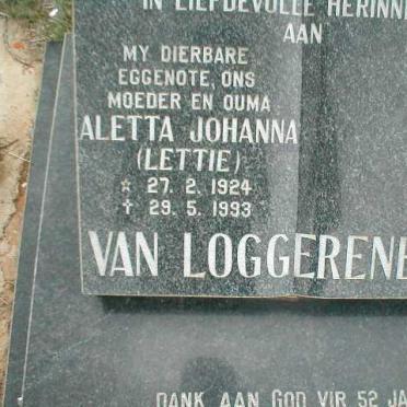 LOGGERENBERG Aletta Johanna, van 1924-1993