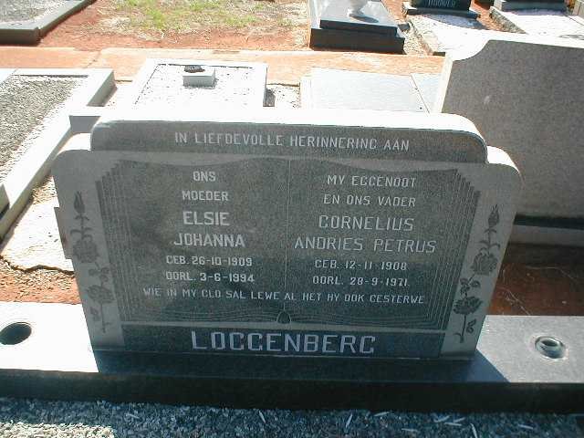 LOGGENBERG Cornelius Andries Petrus 1908-1971 &amp; Elsie Johanna 1909-1994