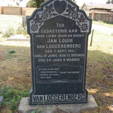 LOGGERENBERG Jan Louis, van 1911-1936