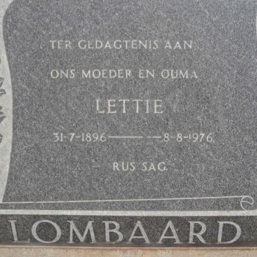 LOMBAARD Lettie 1896-1976