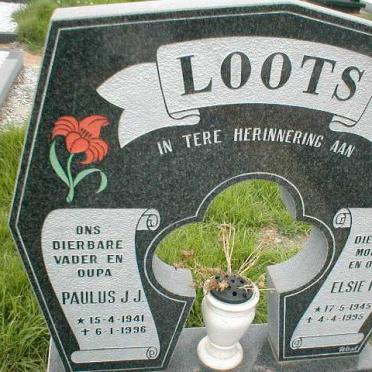 LOOTS Paulus J.J. 1941-1996 &amp; Elsie R. 1945-1995