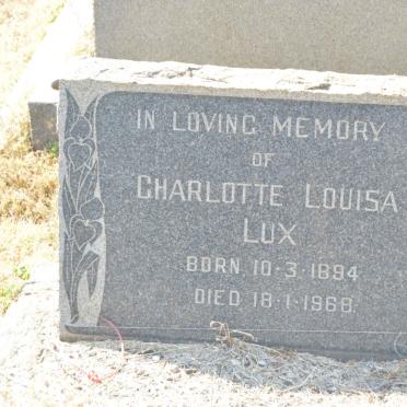 LUX Charlotte Louisa 1894-1968