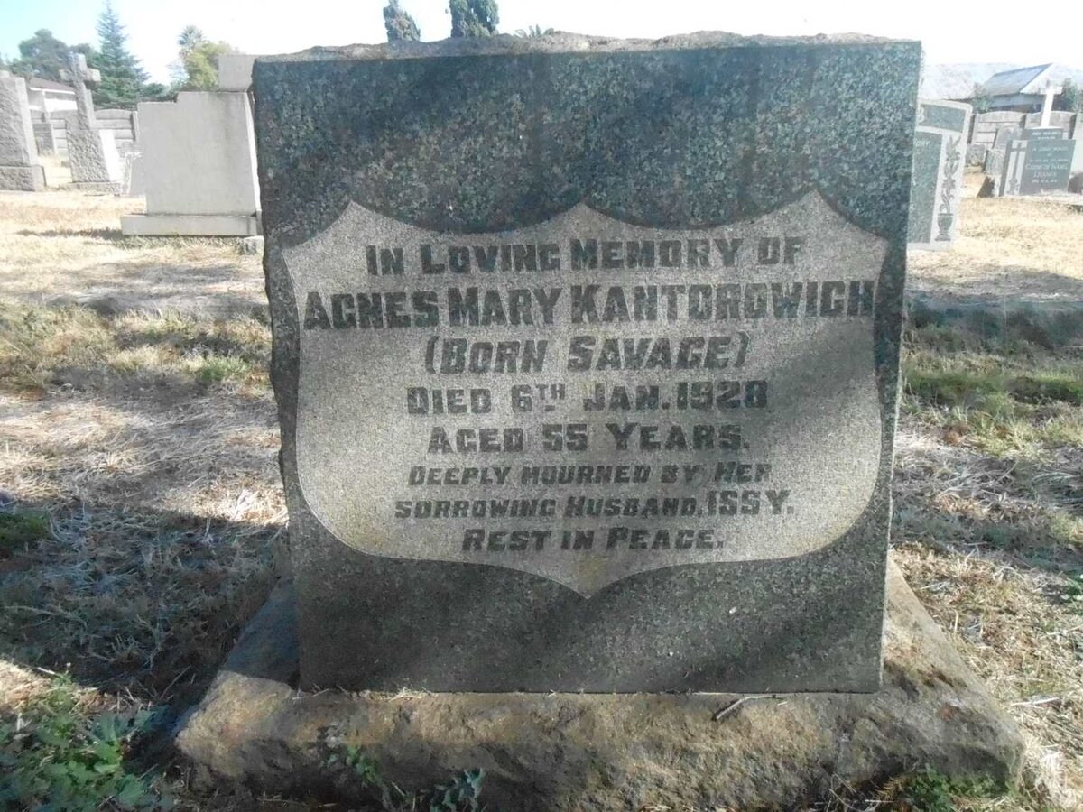 KANTOROWICH Agnes Mary nee SAVAGE -1928