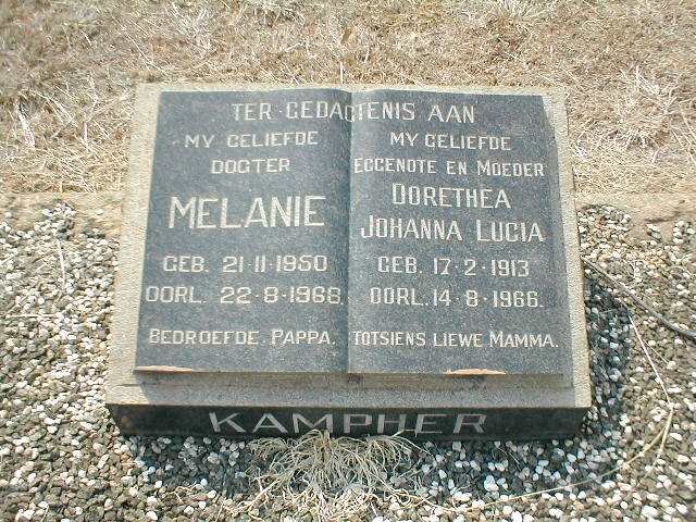 KAMPHER Dorothea Johanna Lucia 1913-1966 :: KAMPHER Melanie 1950-1968