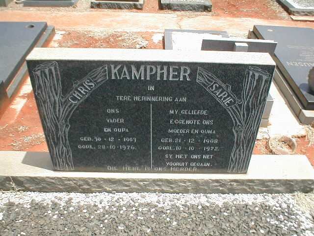 KAMPHER Chris 1903-1976 &amp; Sarie 1908-1972