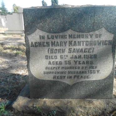 KANTOROWICH Agnes Mary nee SAVAGE -1928