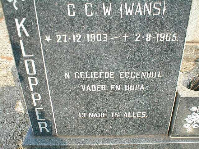 KLOPPER C.C.W. 1903-1965