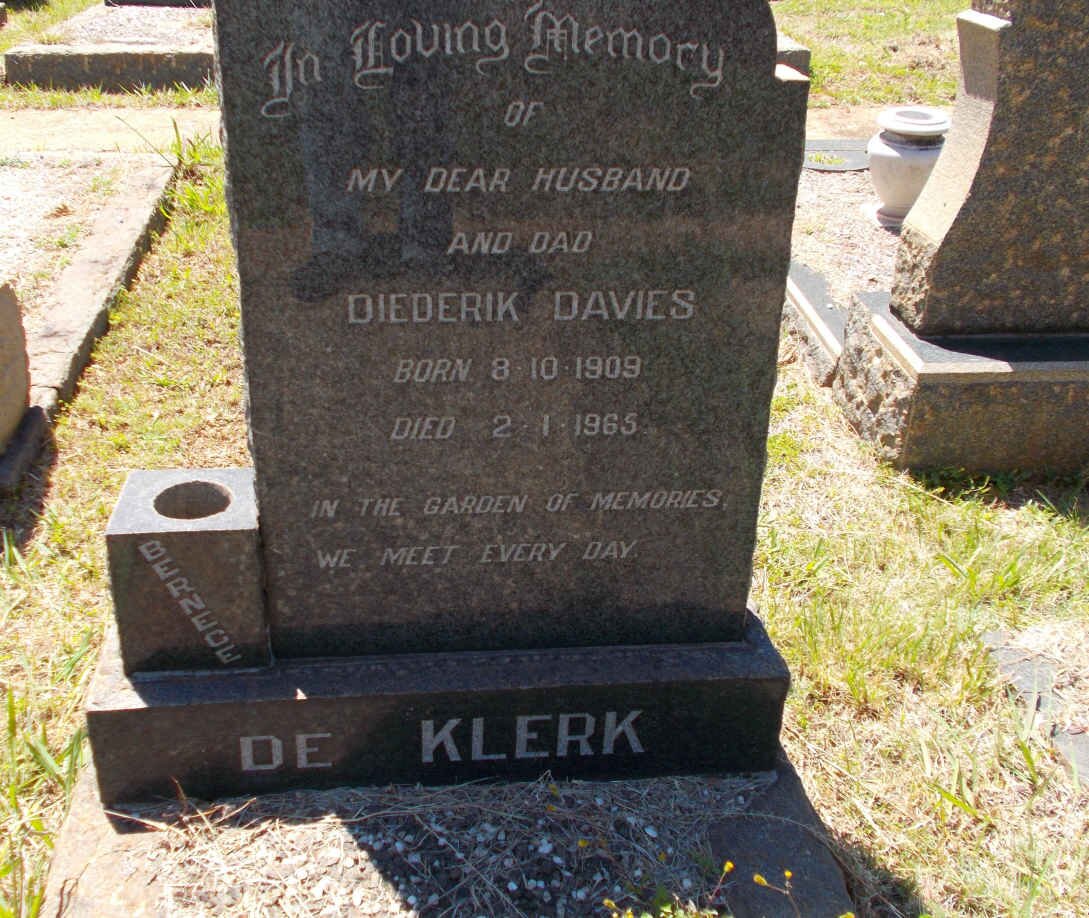 KLERK Diederik Davies, de 1909-1965