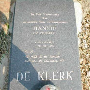KLERK Hannie, de 1912-1996