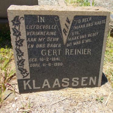 KLAASSEN Gert Reinier 1941-1960