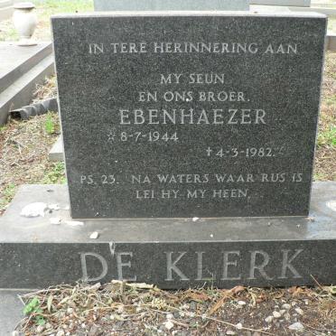 KLERK Ebenhaezer, de 1944-1982