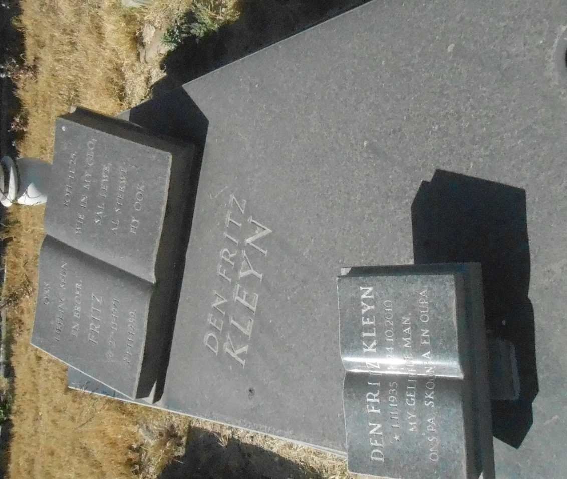 KLEYN Den Fritz 1935-2010 :: KLEYN Fritz 1971-1989