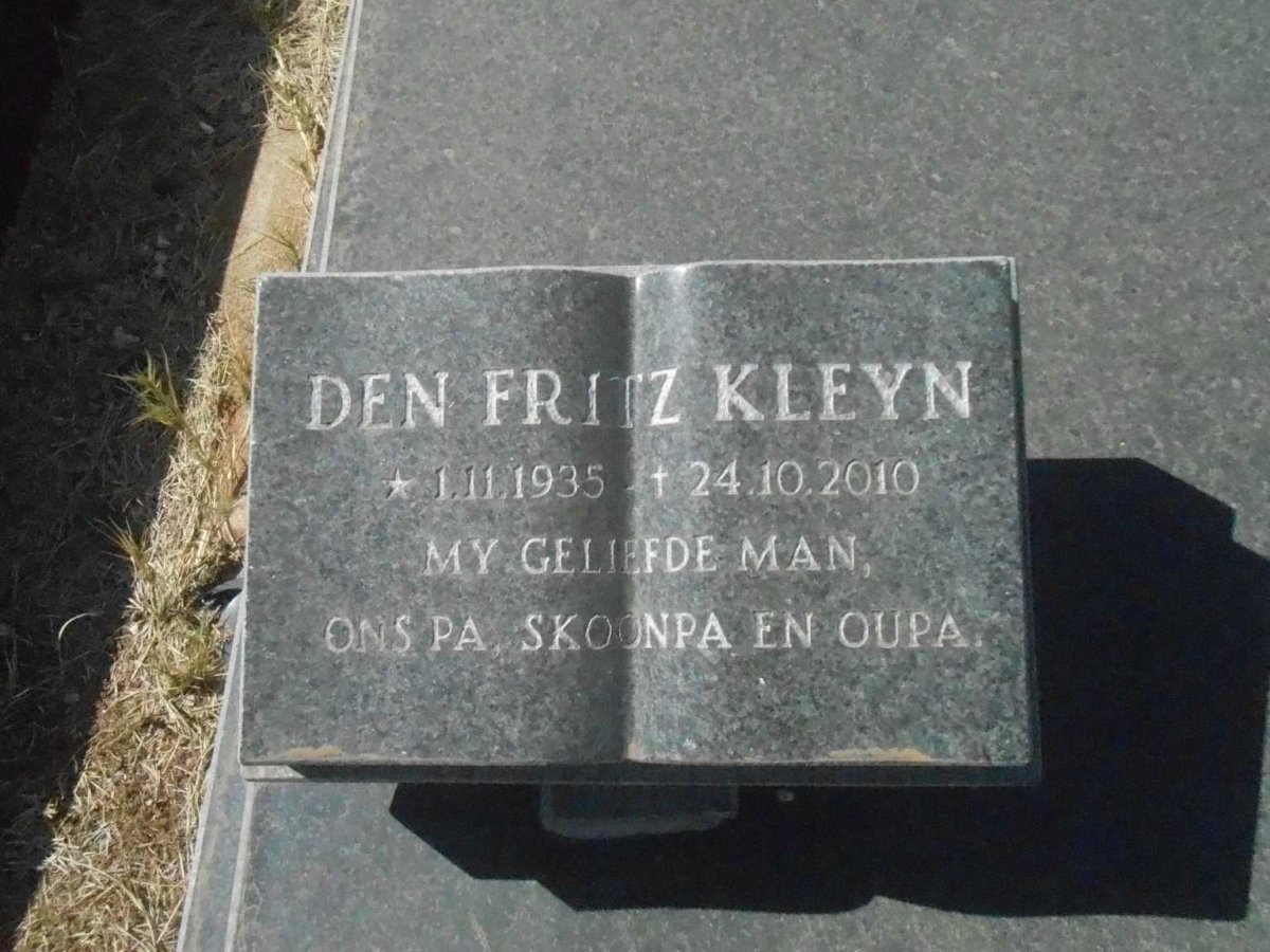 KLEYN Den Fritz 1935-2010