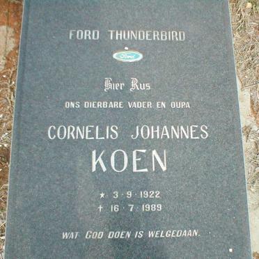 KOEN Cornelis Johannes 1922-1989