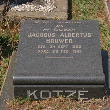 KOTZÉ Jacobus Albertus Bruwer 1902-1961